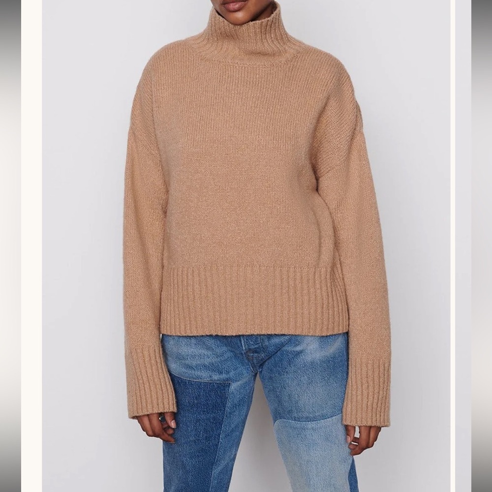 Frame Swingy Turtleneck Cashmere Sweater Sz Large